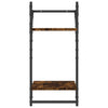 Seinähyllyt tangoilla 2 tasoa 2 kpl savutammi 30x25x65 cm