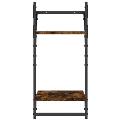 Seinähyllyt tangoilla 2 tasoa 2 kpl savutammi 30x25x65 cm