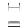 Seinähyllyt tangoilla 2 tasoa 2 kpl harmaa Sonoma 30x25x65 cm