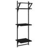 Seinähyllyt tangoilla 3 kerrosta 2 kpl musta 30x25x100 cm