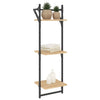 Seinähyllyt tangoilla 3 tasoa 2 kpl Sonoma-tammi 30x25x100 cm