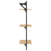 Seinähyllyt tangoilla 3 tasoa 2 kpl Sonoma-tammi 30x25x100 cm