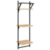 Seinähyllyt tangoilla 3 tasoa 2 kpl Sonoma-tammi 30x25x100 cm