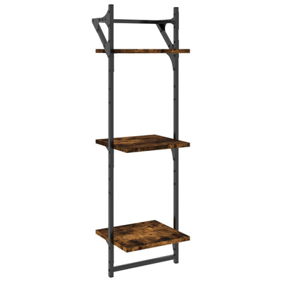 Seinähyllyt tangoilla 3 tasoa 2 kpl savutammi 30x25x100 cm