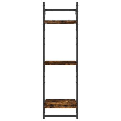 Seinähyllyt tangoilla 3 tasoa 2 kpl savutammi 30x25x100 cm
