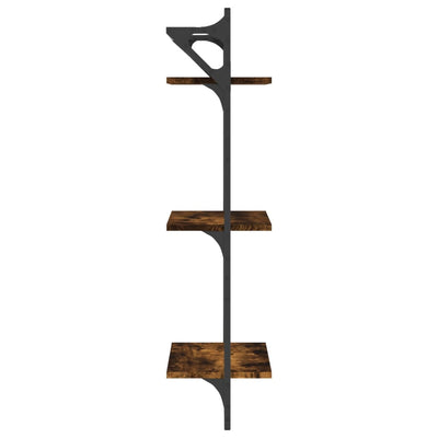 Seinähyllyt tangoilla 3 tasoa 2 kpl savutammi 30x25x100 cm