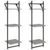 Seinähyllyt tangoilla 3 tasoa 2 kpl harmaa Sonoma 30x25x100 cm