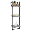 Seinähyllyt tangoilla 3 tasoa 2 kpl harmaa Sonoma 30x25x100 cm