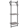Seinähyllyt tangoilla 3 tasoa 2 kpl harmaa Sonoma 30x25x100 cm