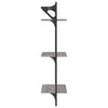Seinähyllyt tangoilla 3 tasoa 2 kpl harmaa Sonoma 30x25x100 cm