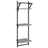 Seinähyllyt tangoilla 3 tasoa 2 kpl harmaa Sonoma 30x25x100 cm