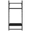Musta seinähyllysarja Artimia 4-osainen (tangoilla, puinen)
