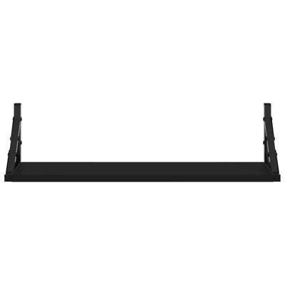 Seinähyllyt 2 kpl musta 60x15x15,5 cm