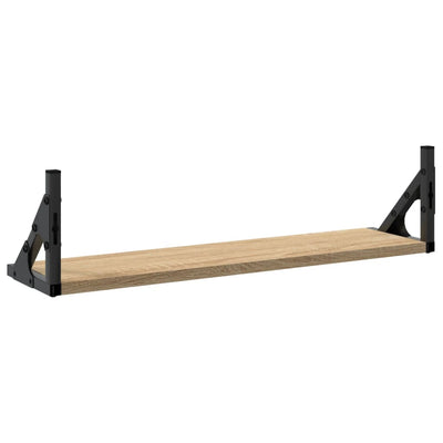 Seinähyllyt 2 kpl Sonoma-tammi 60x15x15,5 cm