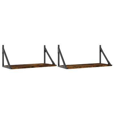 Seinähyllyt 2 kpl savutammi 60x25x25,5 cm tekninen puu