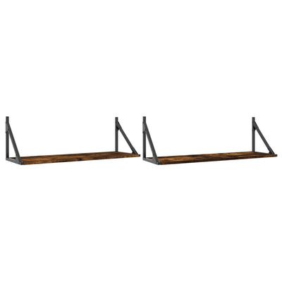 Seinähyllyt 2 kpl savutammi 80x25x25,5 cm tekninen puu