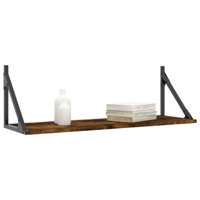 Seinähyllyt 2 kpl savutammi 80x25x25,5 cm tekninen puu