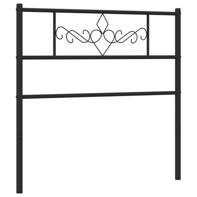 Metallinen sängynpääty musta 90 cm
