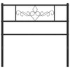 Metallinen sängynpääty musta 90 cm