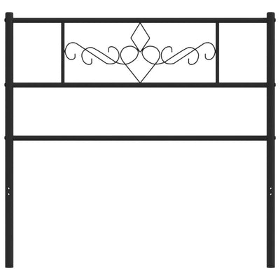 Metallinen sängynpääty musta 90 cm