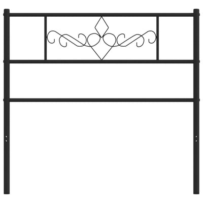 Metallinen sängynpääty musta 100 cm