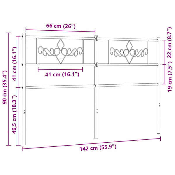 Metallinen vaihtopääty musta 135 cm