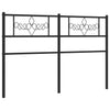 Metallinen sängynpääty musta 140 cm