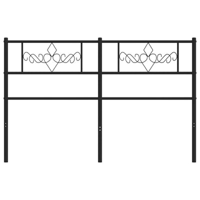 Metallinen sängynpääty musta 140 cm