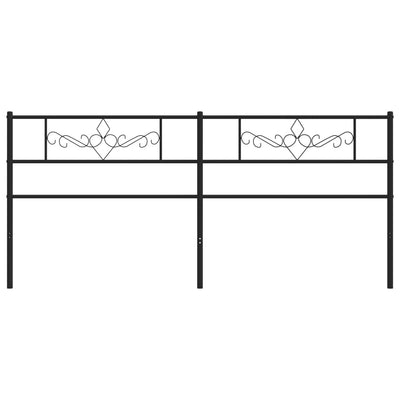 Musta metallinen sängynpääty Landislau 180cm