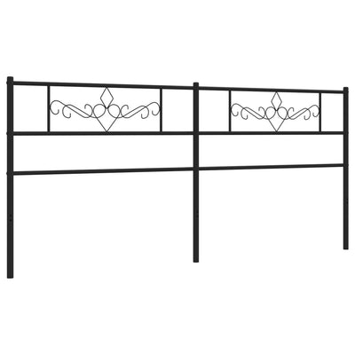 Metallinen sängynpääty musta 180 cm