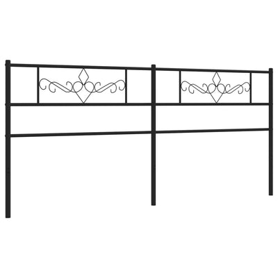 Metallinen sängynpääty musta 193 cm
