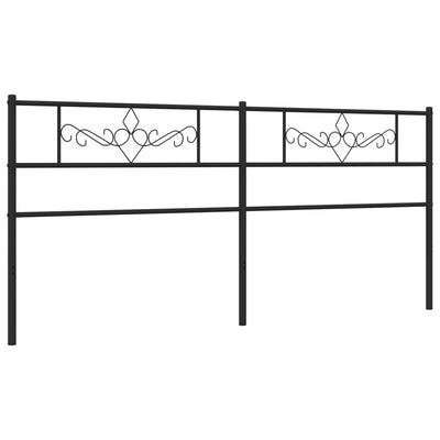 Metallinen sängynpääty musta 200 cm