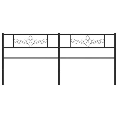 Musta metallinen sängynpääty Landislau 200cm