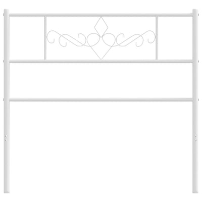 Metallinen sängynpääty valkoinen 90 cm