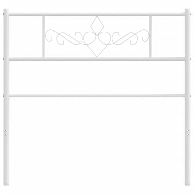 Valkoinen metallinen sängynpääty Landislau 107cm