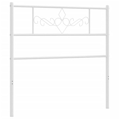 Metallinen sängynpääty valkoinen 107 cm
