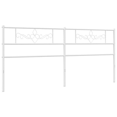 Metallinen sängynpääty valkoinen 193 cm