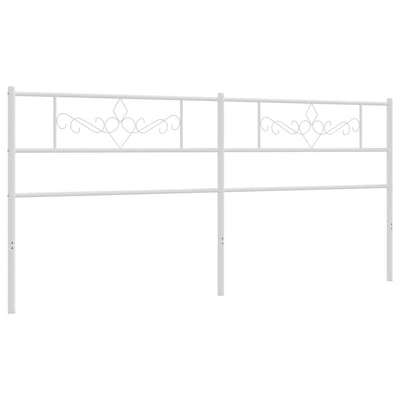 Metallinen sängynpääty valkoinen 193 cm