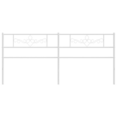Metallinen sängynpääty valkoinen 200 cm