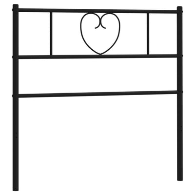 Metallinen sängynpääty musta 80 cm