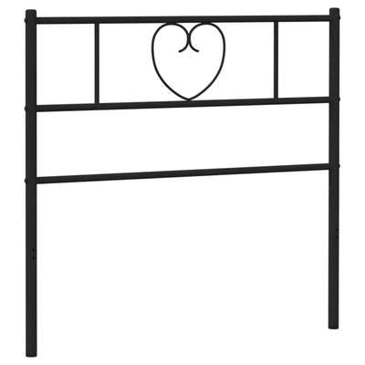 Metallinen sängynpääty musta 90 cm