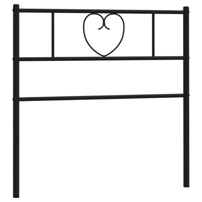 Metallinen sängynpääty musta 90 cm
