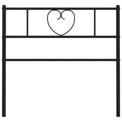 Metallinen sängynpääty musta 90 cm