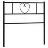 Musta metallinen sängynpääty Aitanga 100cm
