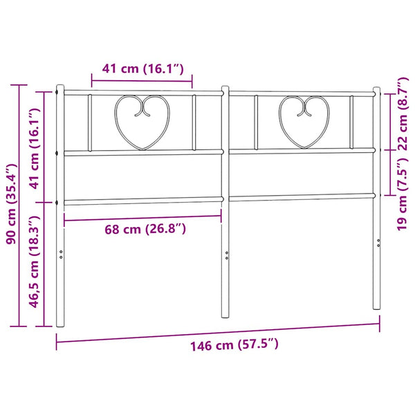 Metallinen vaihtopääty musta 140 cm