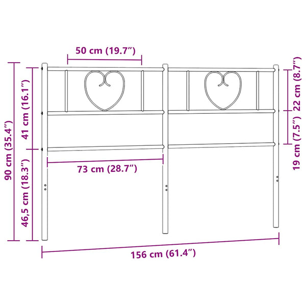 Metallinen vaihtopääty musta 150 cm