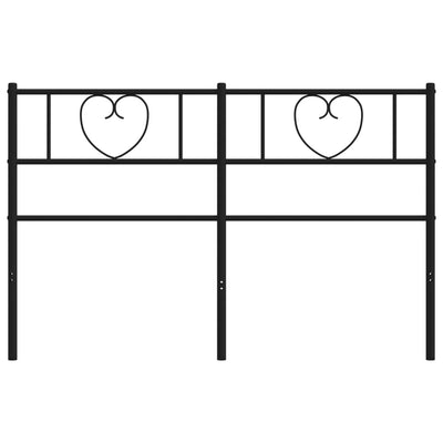Metallinen sängynpääty musta 160 cm