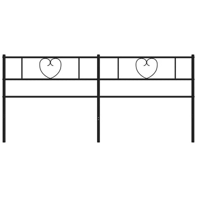 Metallinen sängynpääty musta 200 cm