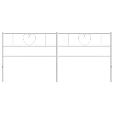 Metallinen sängynpääty valkoinen 200 cm
