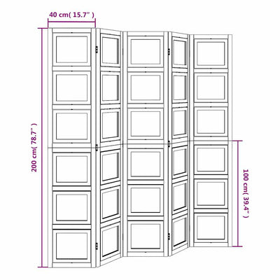 Valkoinen paneelinen tilanjakaja Marika (keisaripuu)